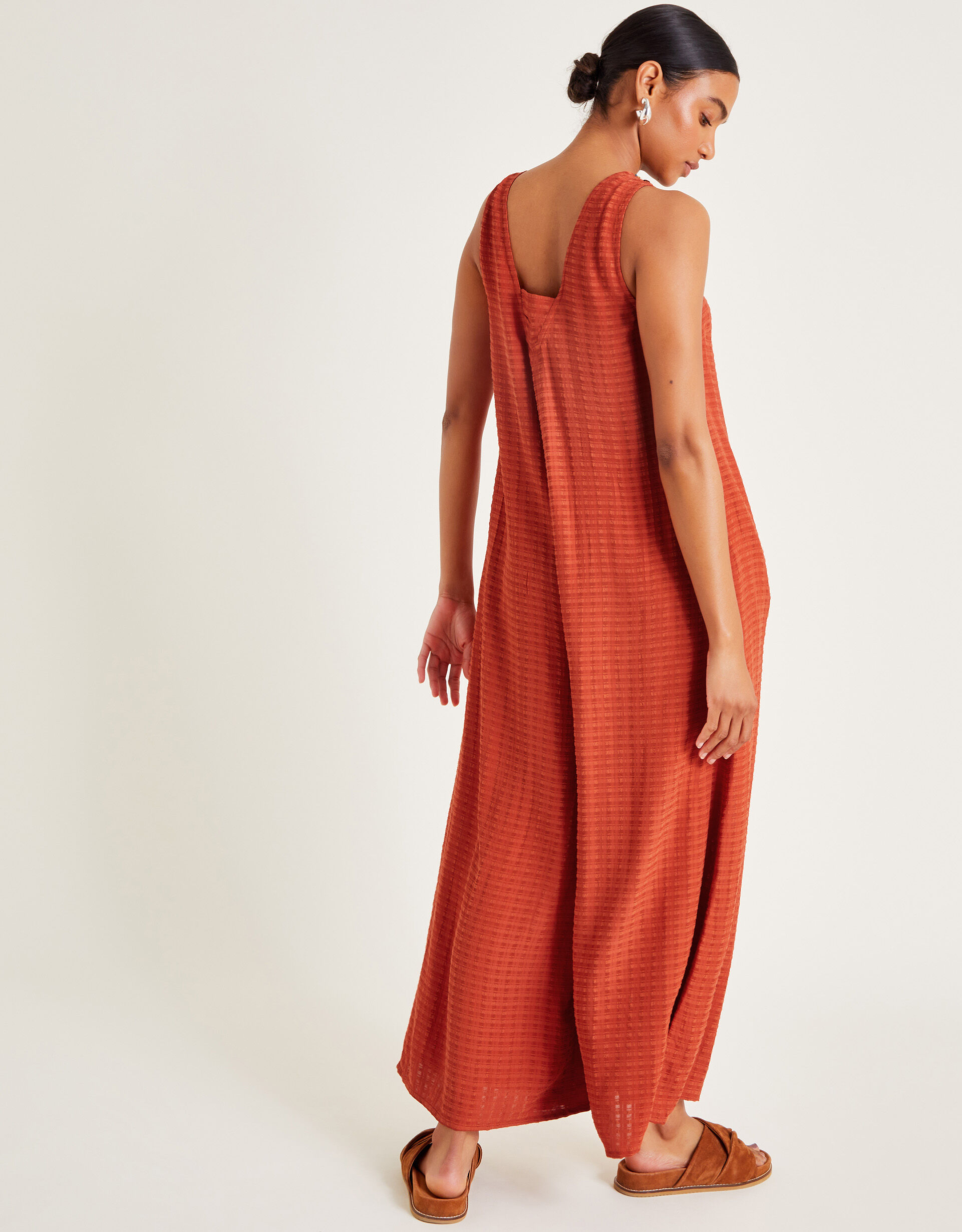 Hazel Embellished Wide Leg Jumpsuit Orange Jumpsuits Monsoon US
