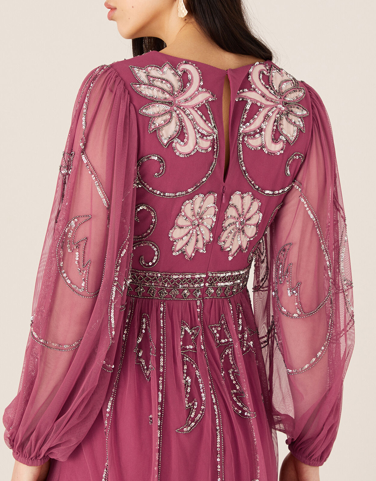 ARTISAN Regina Embellished Dress Pink Evening Dresses Monsoon Global