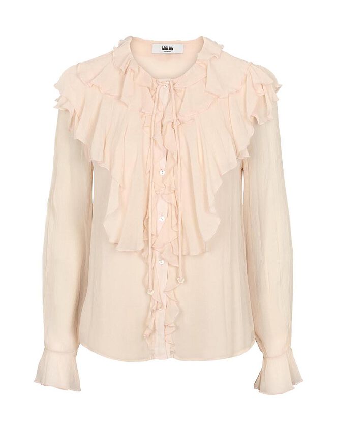 Moliin Angel Ruffle Blouse, Pink (PINK), large