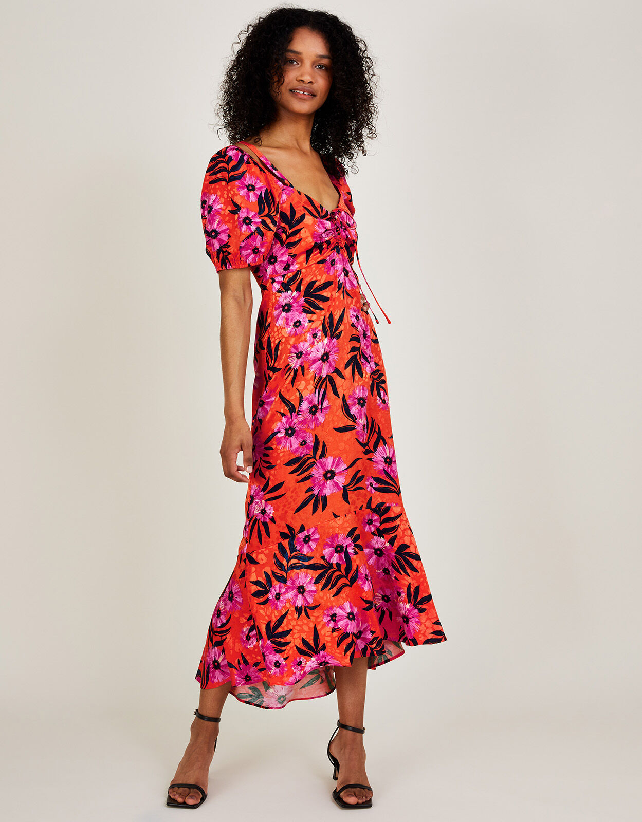 Satin jacquard dress 2025
