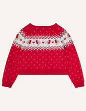 Baby Robin Cardigan , Red (RED), large