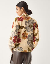 Olive High Neck Floral Jumper, Ivory (IVORY), large