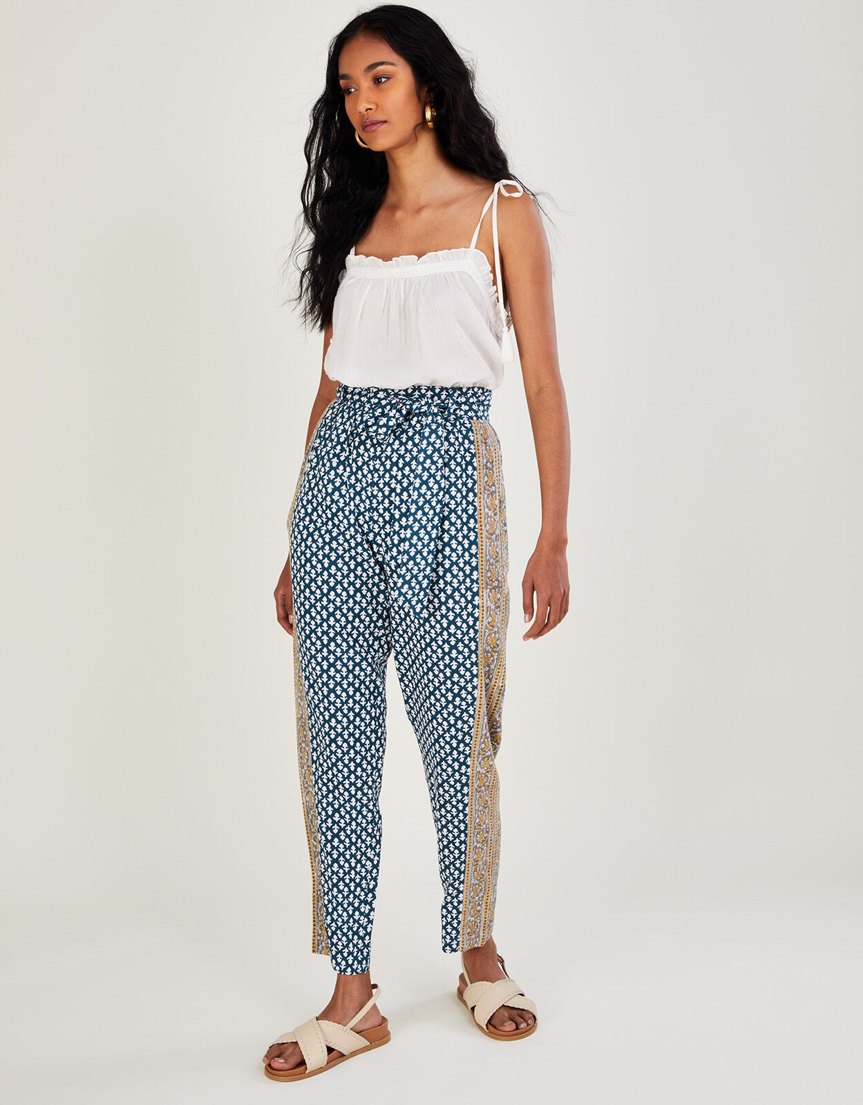 Gabriella Print Trousers in Sustainable 