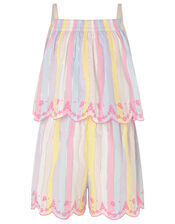Rainbow Shimmer Stripe Playsuit, Multi (MULTI), large