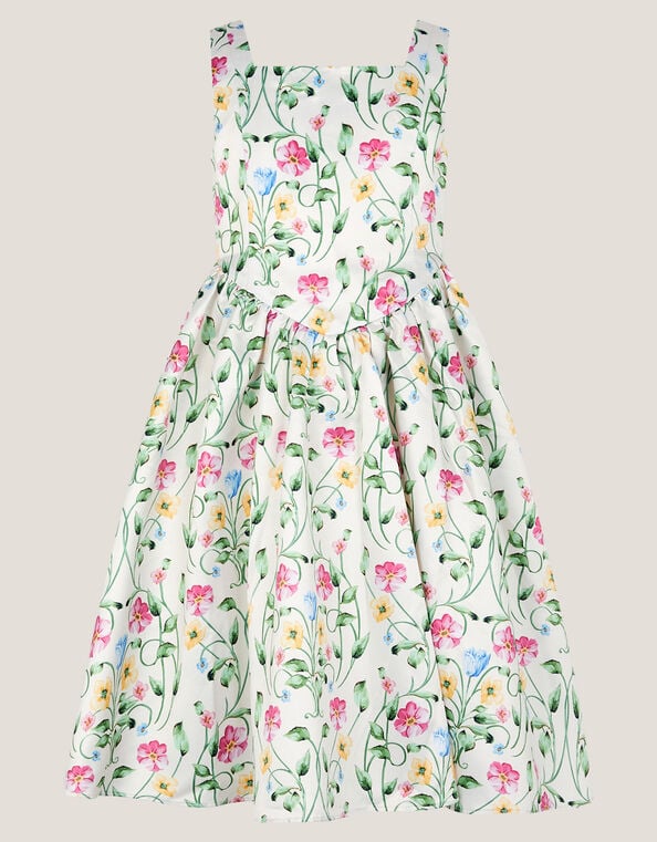 Dancer Floral Basque Party Dress, Multi (MULTI), large