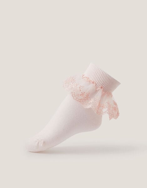 Lace Ankle Sock, Pink (PINK), large