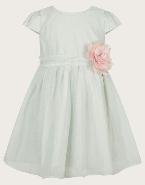 Baby Rossy Corsage Belt Dress, Green (GREEN), large