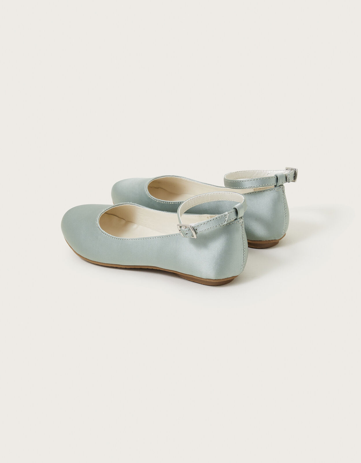 Satin Ballerina Flats Green Girls Flat Shoes Monsoon Global