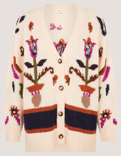 Hera Floral Handknit Cardigan, , large