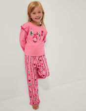 Christmas Bauble Pyjama Set, Pink (PINK), large