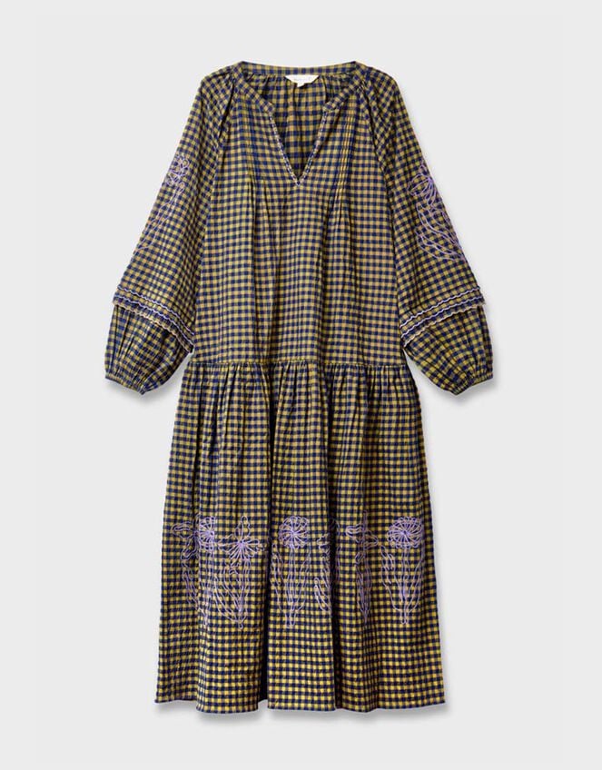 East Dilly Gingham Cotton Dress, Multi (MULTI), large