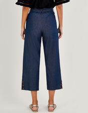 Denim Crop Trousers, Blue (DENIM BLUE), large