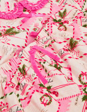 Christmas Letter Print Long Pyjamas Set, Pink (PINK), large