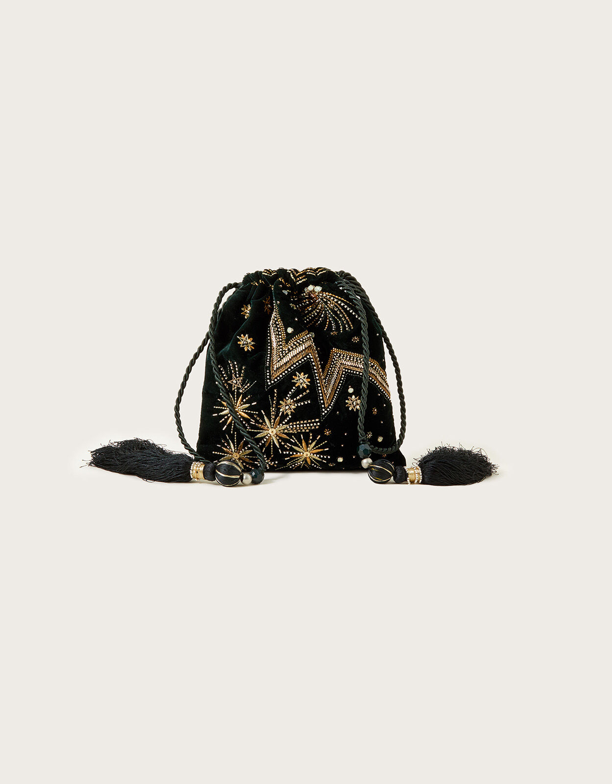 Embellished pouch bag shop