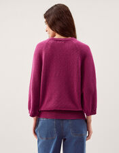 Codie &frac34; Sleeve Jumper, Pink (PINK), large
