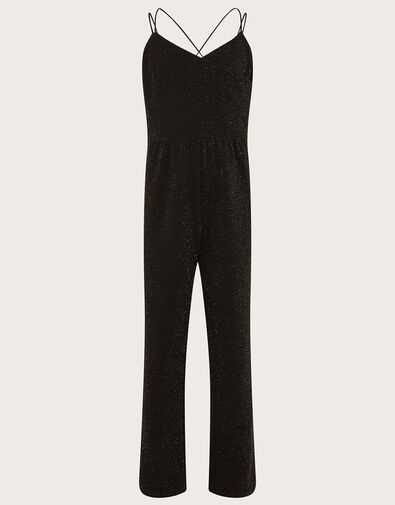 Shimmer Jersey Prom Jumpsuit Black, Black (BLACK), large
