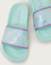 Hologram Unicorn Sliders, Blue (AQUA), large