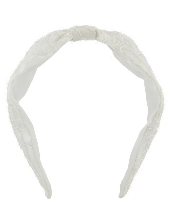 Sequin Lace Knotted Headband, , large