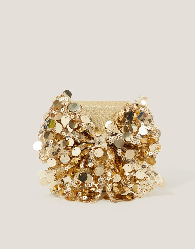 Jazzy Sequin Bow Mini Bag, , large