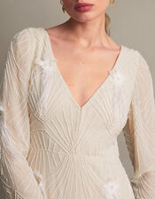 Florence Embellished Bridal Dress, Ivory (IVORY), large