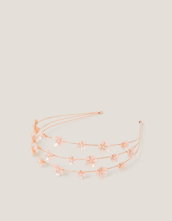 Flower Pearl Wire Headband, , large