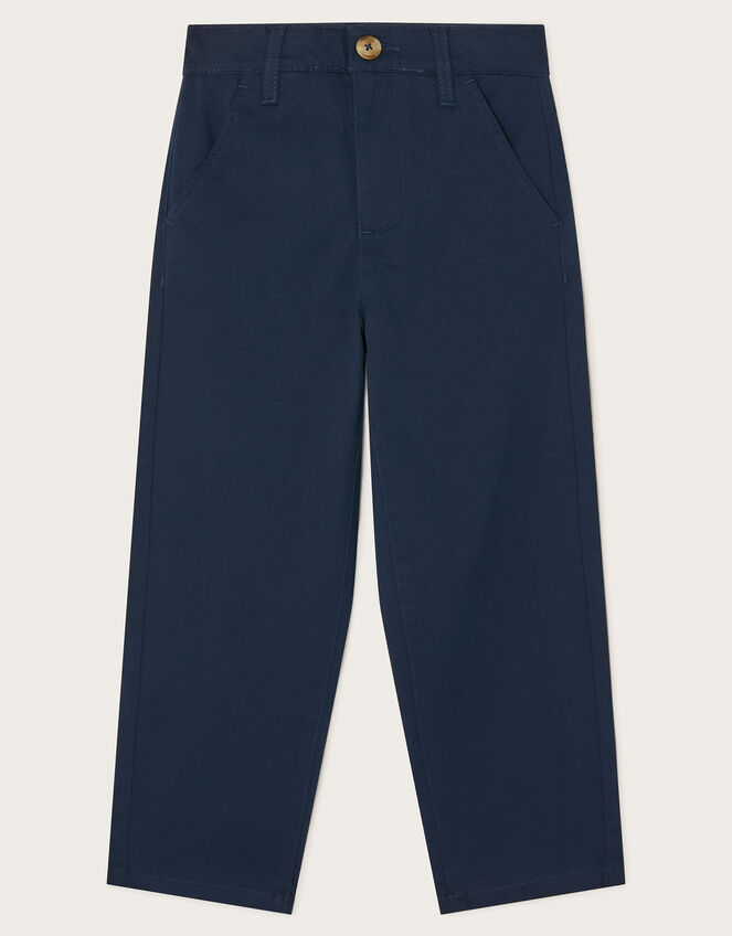 Straight Chino Pants, Blue (NAVY), large