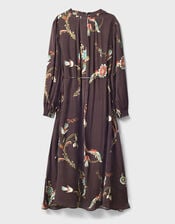 East Jeanie Botanical Print Maxi Dress, Grey (CHARCOAL), large