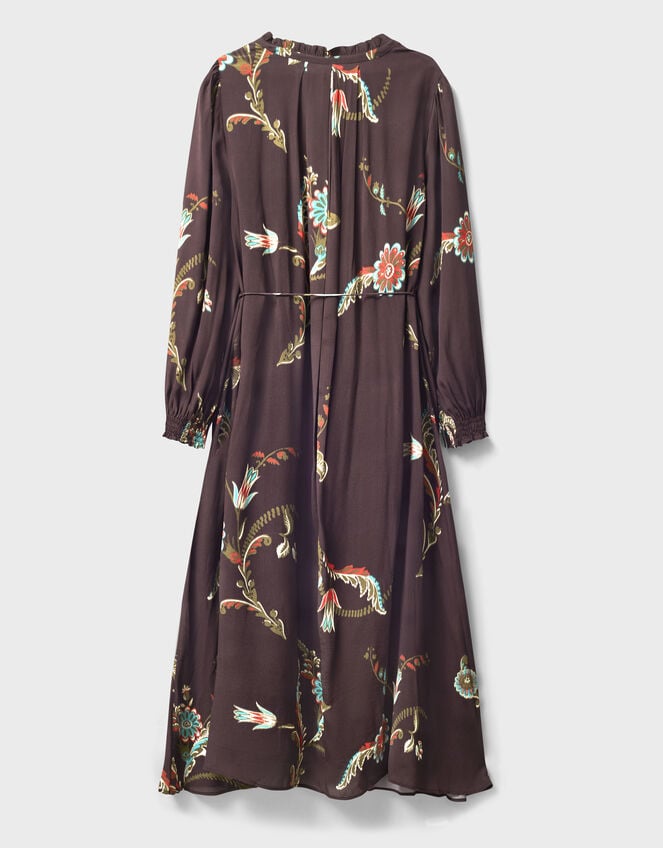 East Jeanie Botanical Print Maxi Dress, Grey (CHARCOAL), large