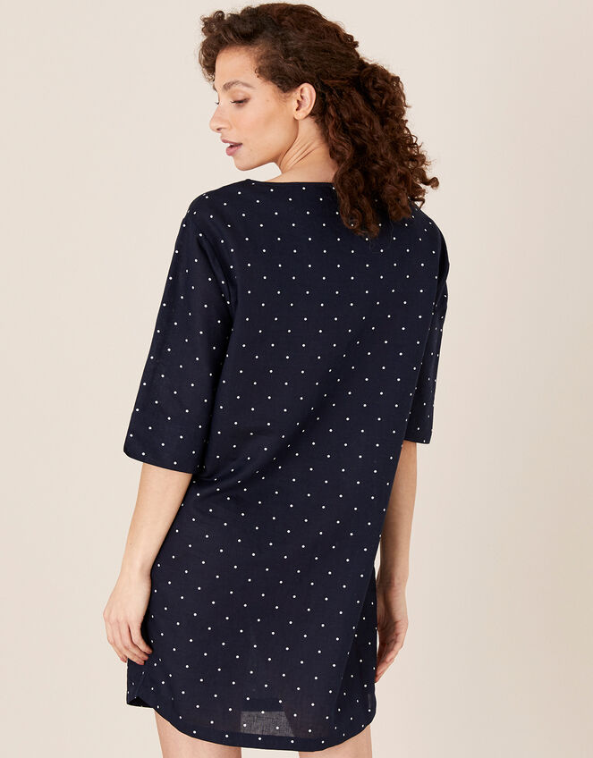 Scarlett Spot Print Tunic Dress, Blue (NAVY), large