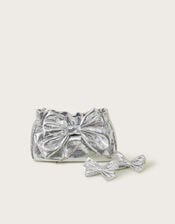 Mirror Metallic Bow Bag, , large