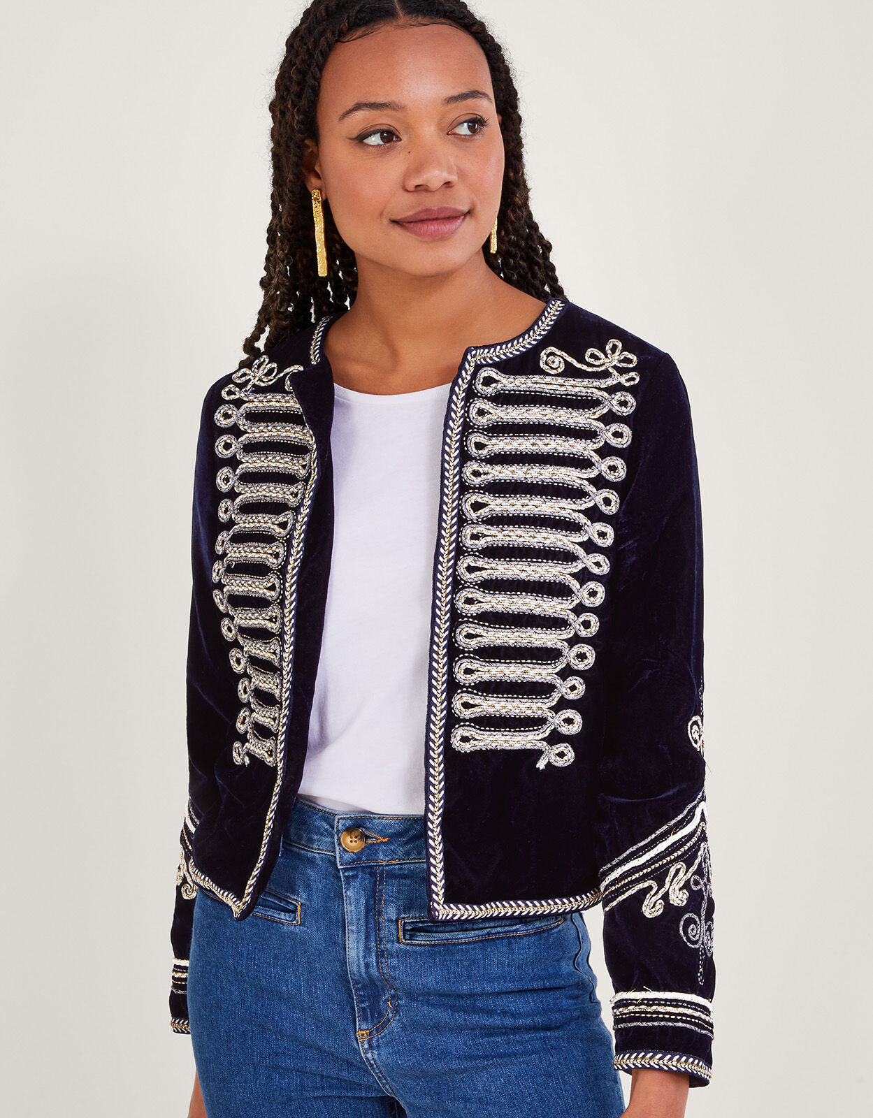 Monsoon military jacket top