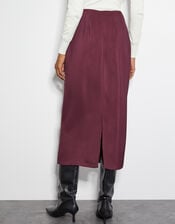 Elizabeth Floral Midi Skirt, Red (BURGUNDY), large