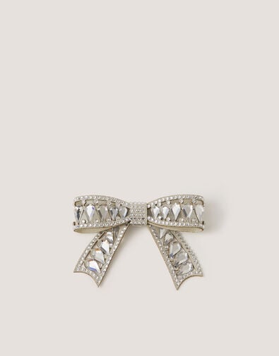 Gemstone Bow Hair Clip, , large