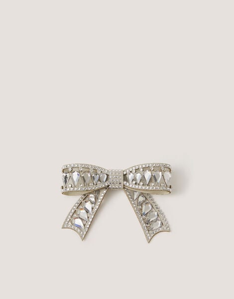 Gemstone Bow Hair Clip, , large