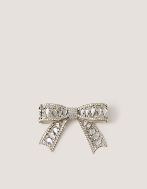 Gemstone Bow Hair Clip, , large