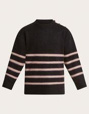 Sable Stripe Jumper, Black (BLACK), large