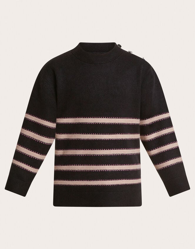 Sable Stripe Jumper, Black (BLACK), large