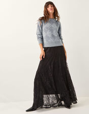 Alba Sequin Argyle Jumper, Grey (GREY), large