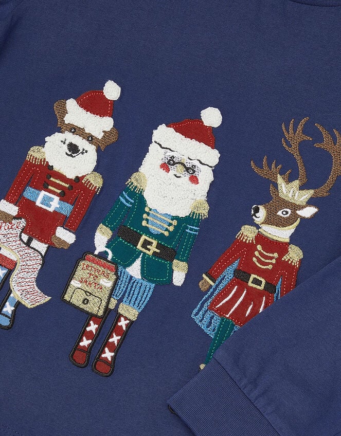 Nutcracker Jersey Long Pyjama Set, Blue (BLUE), large