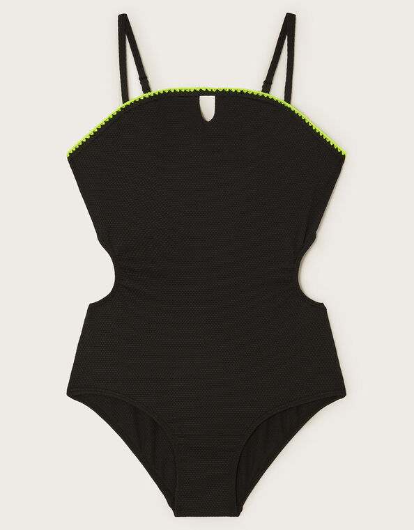 Texture Swimsuit , Black (BLACK), large