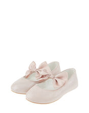 Baby Lottie Shimmer Satin Bow Walker Shoes, Pink (PINK), large