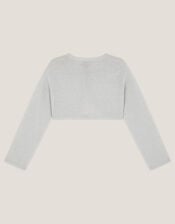 Diamant&eacute; Embellished Cardigan, Silver (SILVER), large