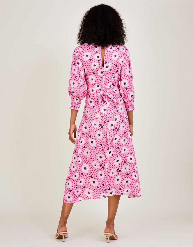 Daley Daisy Print Midi Dress, Pink (PINK), large