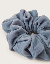 Velvet Scrunchie, Blue (BLUE), large