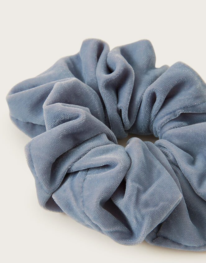 Velvet Scrunchie, Blue (BLUE), large