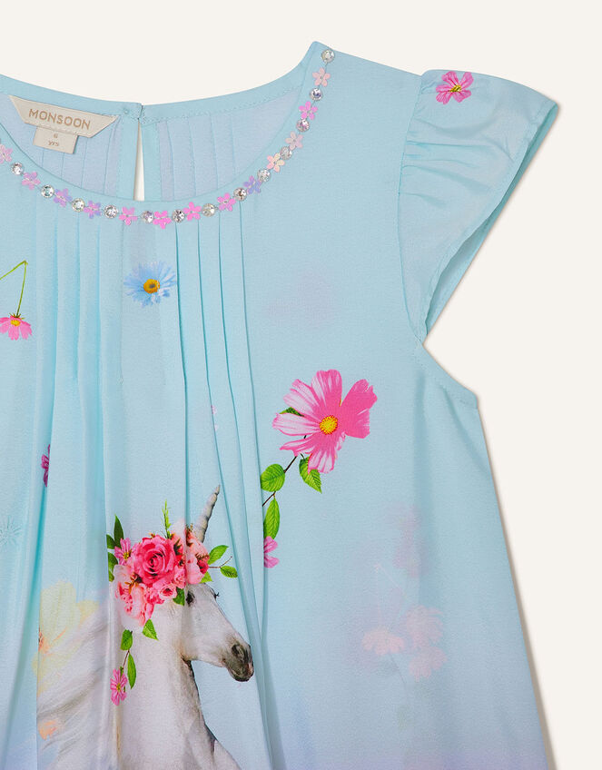 Unicorn Ombre Dress, Blue (TURQUOISE), large