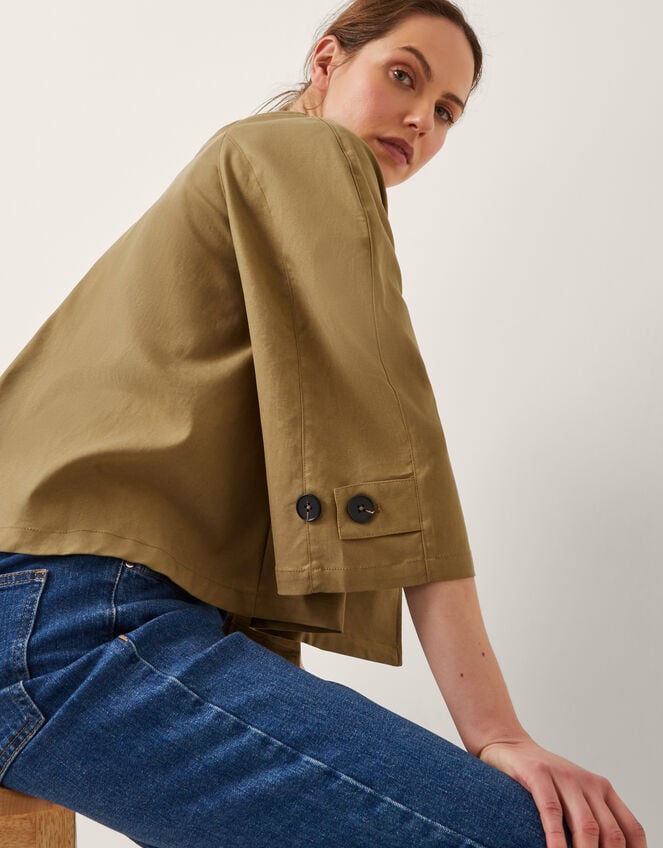 Verity 3/4 Sleeve Swing Jacket, Natural (NATURAL), large