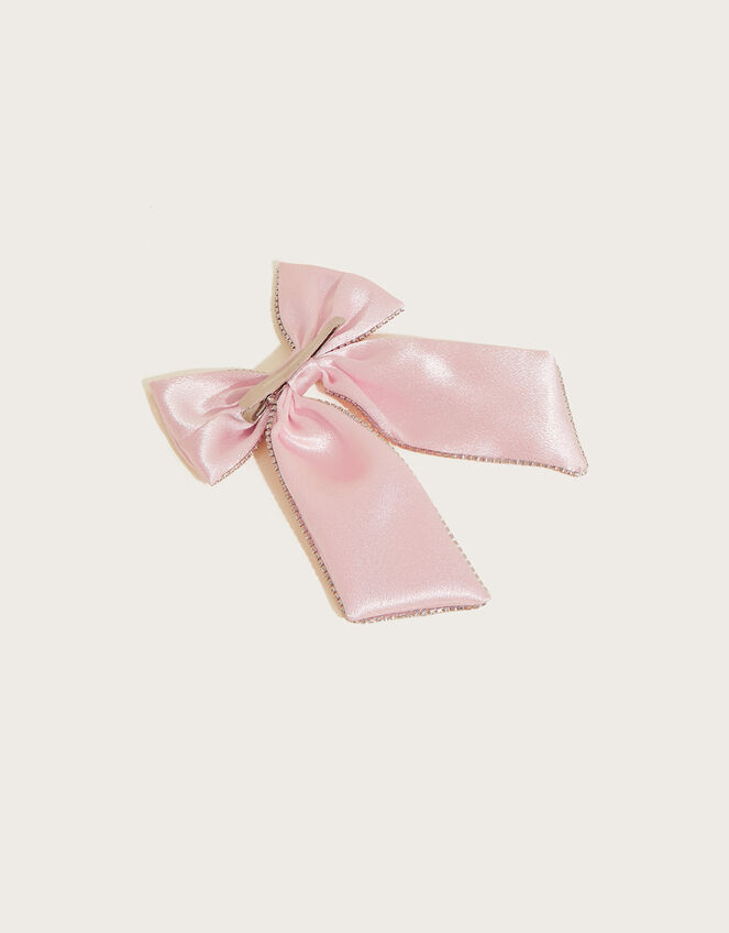 Sparkle Trim Bow Clip, , large