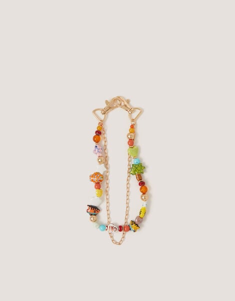 Tropical Beaded Bag Charm, , large