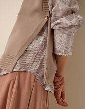 Ariana Argyle Knitted Vest, Mink (MINK), large